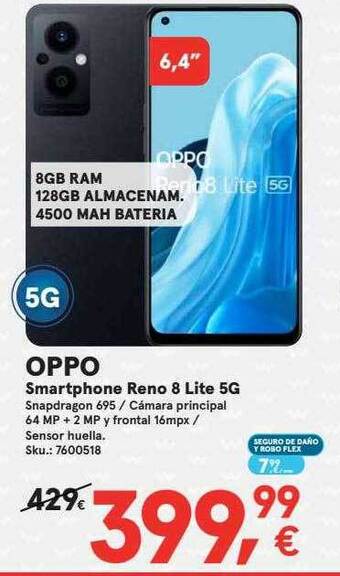 Worten Oppo Smartphone Reno 8 Lite 5g oferta