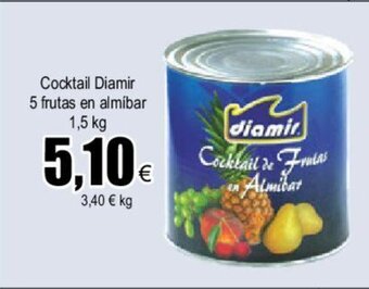 FROIZ Cocktail Diamir 5 frutas en almibar 1,5 kg oferta