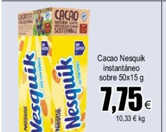 FROIZ Nesquik Cacao instantáneo sobre 50x15 g oferta