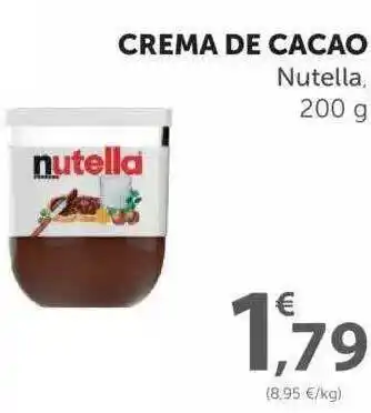 SPAR Nutella Crema De Cacao 200g oferta