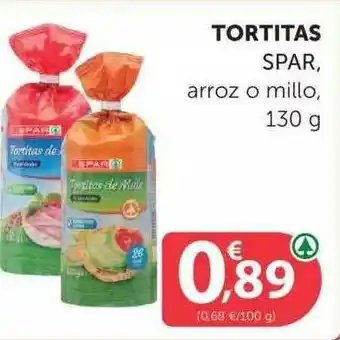 SPAR Tortitas Spar, arroz o millo, 130g oferta