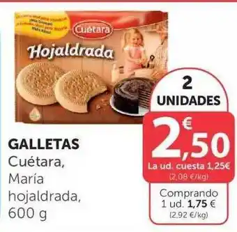 SPAR Galletas Cuétara Maria hojaldrada, 600g oferta