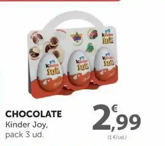 SPAR Chocolate Kinder Joy, pack 3 ud oferta