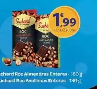 SPAR Suchard Roc Almendras Enteras 180g , O Suchard Roc Avellanas Enteras 180g oferta