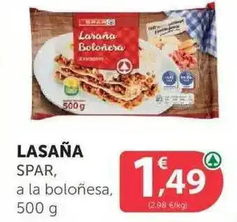 SPAR Lasaña Spar, a la boloñesa, 500g oferta