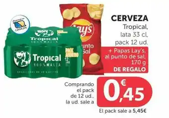 SPAR Cerveza Tropical, Lata 33 Cl O Comprando oferta