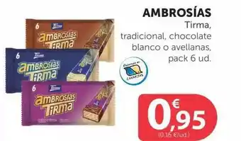 SPAR Ambrosías Tirma, Tradicional, Chocolate Blanco O Avellanas oferta