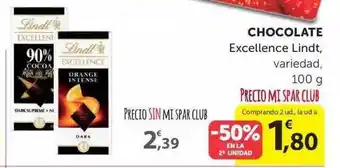 SPAR Chocolate Excellence Lindt oferta