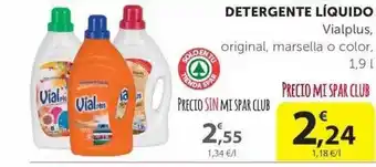 SPAR Detergente Líquido Vialplus, Original, Marsella O Color, 1,9 L oferta