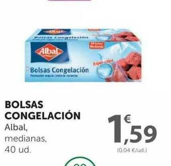 SPAR Bolsas Congelación Albal, Medianas, 40 Ud. oferta