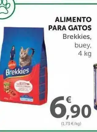 SPAR Alimento Para Gatos Brekkies, Buey, 4kg oferta
