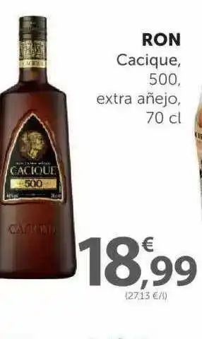 Ron Cacique, 500, Extra Añejo, 70 Cl