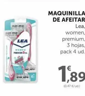SPAR Maquinilla De Afeitar Lea, Women, Premium, 3 Hojas, oferta