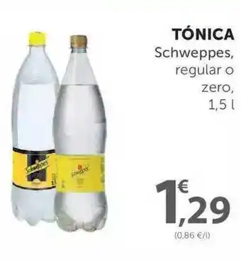 SPAR Tónica Schweppes, Regular O Zero 1,5L oferta