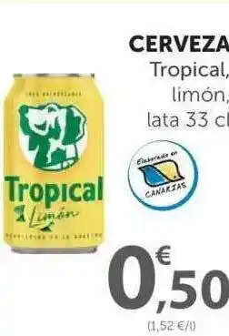 SPAR Cerveza Tropical, Limón Lata 33Cl oferta