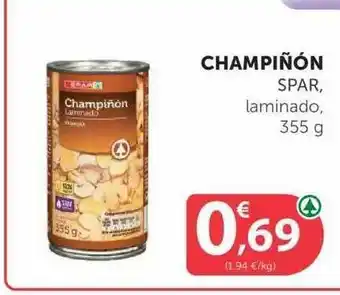 SPAR Champiñon Spar, Laminado, 355g oferta