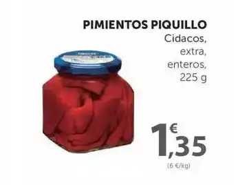 SPAR Pimientos Piquillo Cidacos, Extra, Enteros, 225G oferta