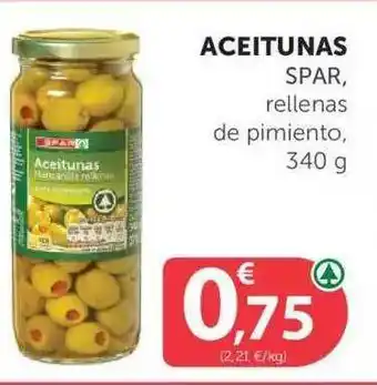 SPAR Aceitunas Spar, Rellenas De Pimiento, 340g oferta