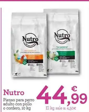 TiendAnimal Nutro Pienso Para Perro Adulto Con Pollo O Cordero oferta
