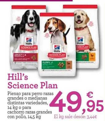 TiendAnimal Hill's Science Plan Pienso Para Perro oferta
