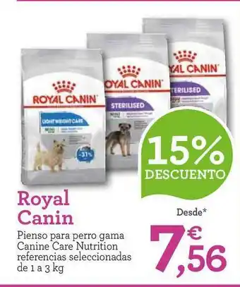 TiendAnimal 15% Descuento Royal Canin oferta