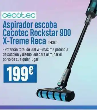 PCBox Cecotec Aspirador Escoba Cecotec Rockstar 900 X-treme Reca oferta