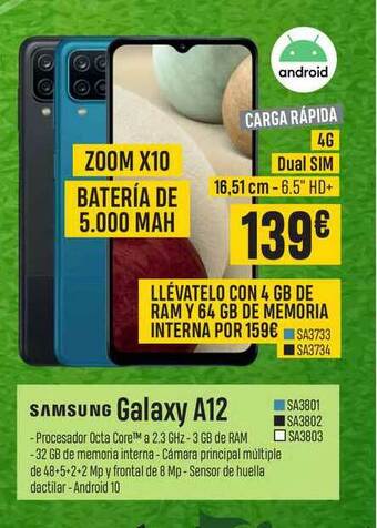 PCBox Samsung Galaxy A12 oferta