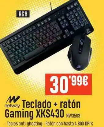 PCBox Netway Teclado + Ratón Gaming XKS430 NW3503 oferta