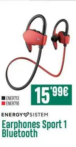 PCBox Energy Sistem Earphones Sport 1 Bluetooth oferta