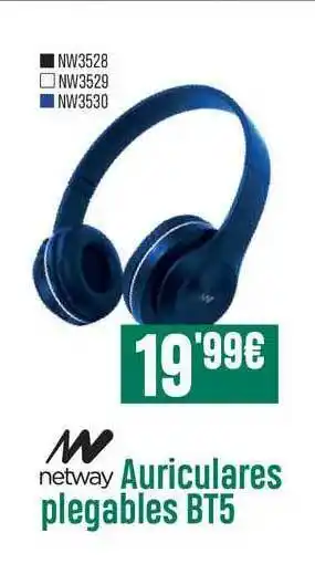 PCBox Netway Auriculares Plegables BT5 oferta
