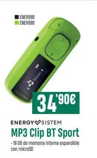 PCBox Energy Sistem MP3 Clip BT Sport oferta