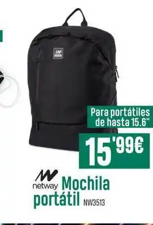 PCBox Netway Mochila Portátil NW3513 oferta