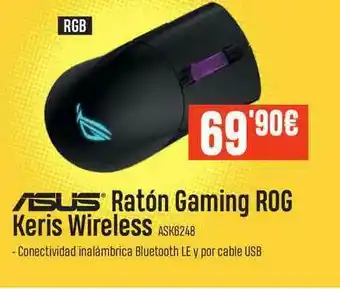PCBox Asus Ratón Gaming ROG Keris Wireless ASK6248 oferta
