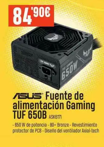 PCBox Asus Fuente De Alimentación TUF 650B ASK6171 oferta