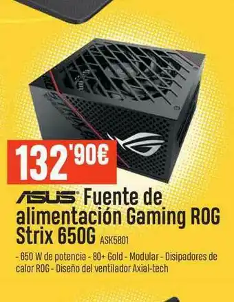 PCBox Asus Fuente De Alimentación Gaming ROG Strix 650G ASK5801 oferta