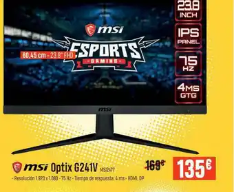 PCBox MSI Optix G241V MSI2477 Monitora oferta