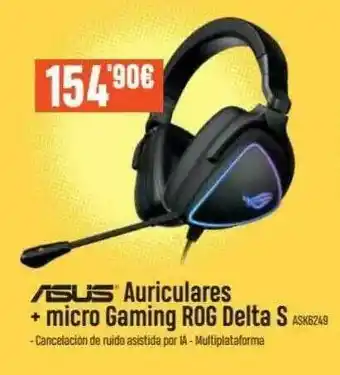 Beep Asus Auriculaures + Micro Gaming Rog Delta S oferta