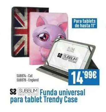 Subblim Funda Universal Para Tablet Trendy Case