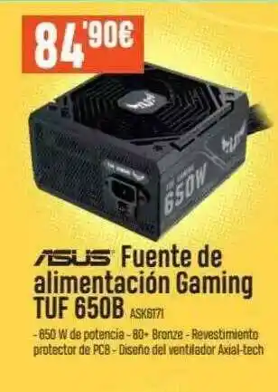 Beep Asus Fuente De Alimentación Gaming Tuf 650b oferta