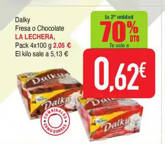 Masymas La Lechera Dalky Fresa O Chocolate 4x100g oferta