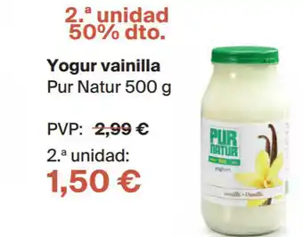 Veritas Yogur Vainilla Pur Natur 500g oferta