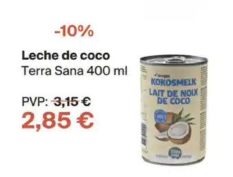 Veritas Leche De Coco Terra Sana 400 Ml oferta