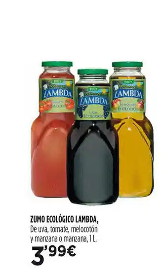 Hipercor Zumo Ecológico Lamda oferta