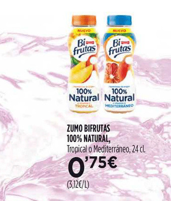 Hipercor Zumo Bifrutas 100% Natural oferta