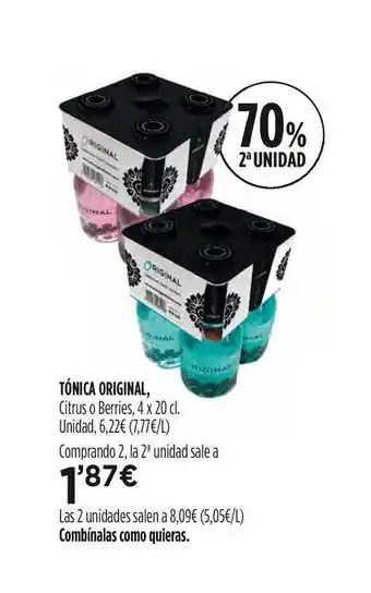 Hipercor Tónica Original 4 x 20cl oferta