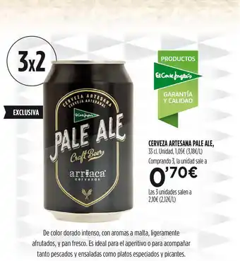 Hipercor Cerveza Artesanal Pale Ale oferta