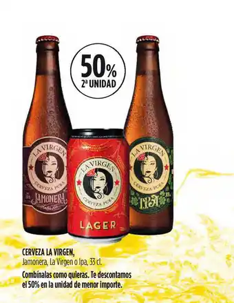 Hipercor Cerveza La Virgen 33cl oferta