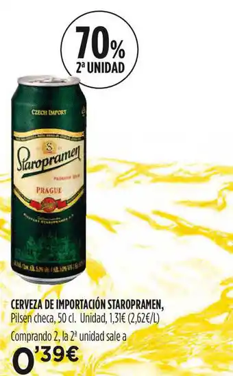 Hipercor Cerveza De Importación Staropramen oferta