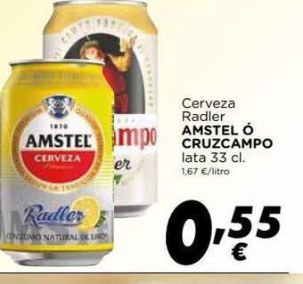 Supermercados Piedra Cerveza amstel o cruzcampo oferta