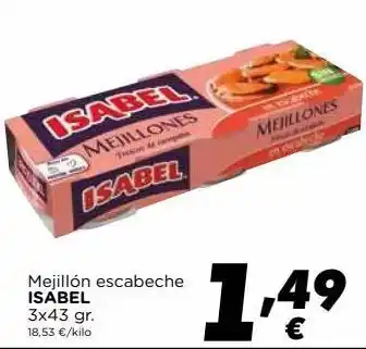 Supermercados Piedra Mejillones en escabeche isabel oferta